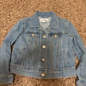 Disney X Baby Gap Classic Minnie Mouse Jean Jacket Small Light Blue Denim Button